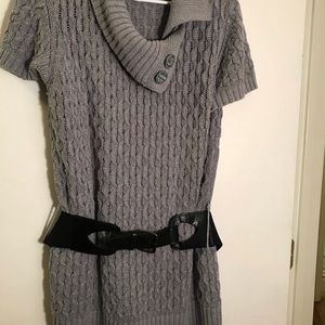 Cato Grey Sweater Too with Belt